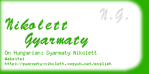 nikolett gyarmaty business card